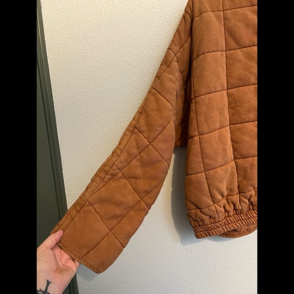 #1546 Free People Dolman Quilted Knit Jacket Medium - Picture 7 of 10